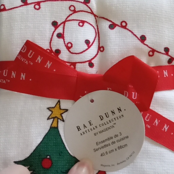 Rae Dunn Holiday Kitchen Towel Set Of 3 - Picture 4 of 5